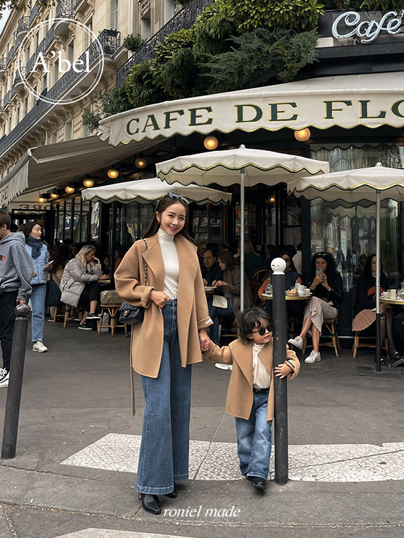 [자체제작](a&#039;bel) 파리 숄카라 숏 핸드메이드 코트 (2color)